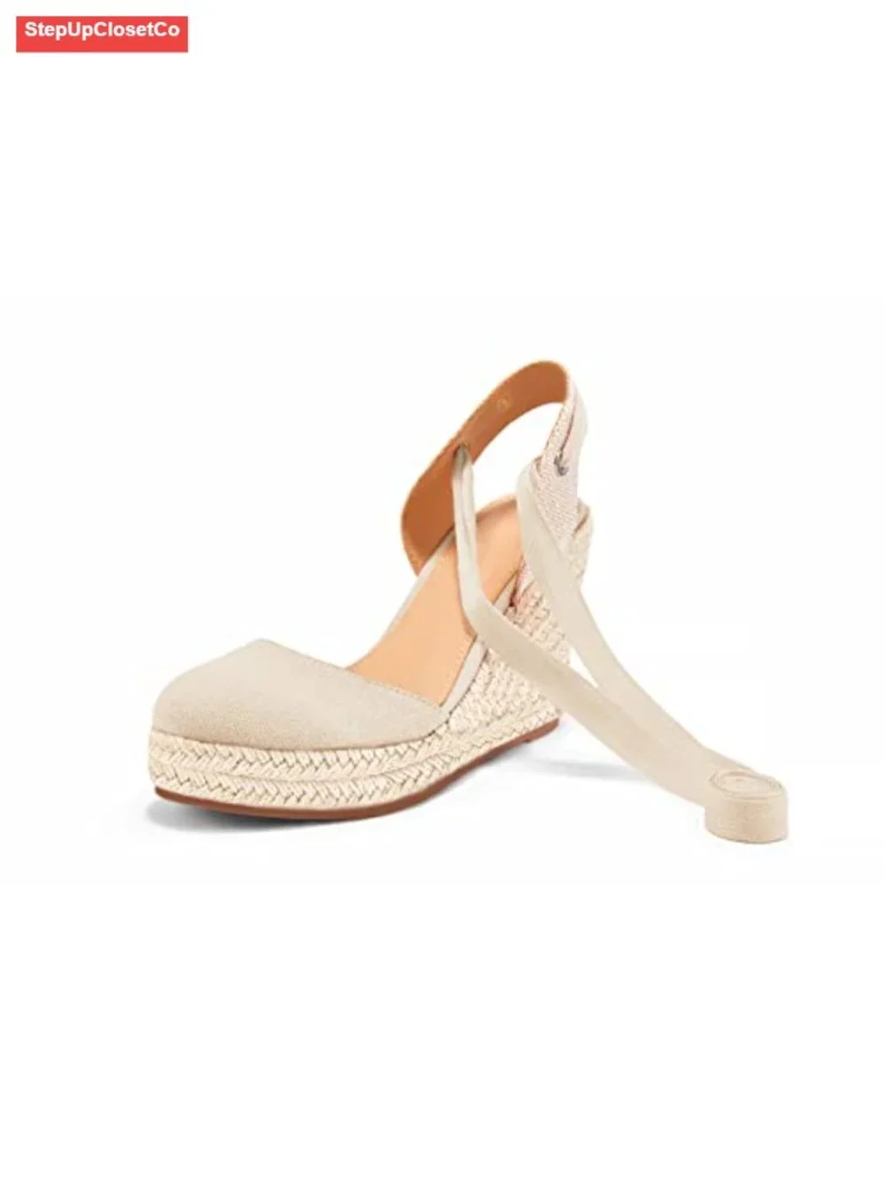 Women's Espadrille Wedge Sandals Platform Ankle Strap Closed Toe